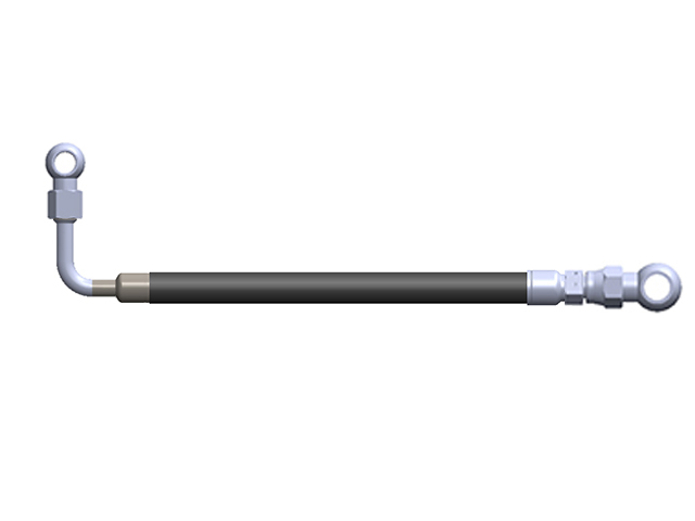 Superior Reservoir Hose Rubber 500mm 9/16 90 deg Swivel to 3/8 Straight Swivel (Each) - 3113131